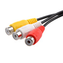 Male 3.5mm to Female 3RCA AV Video Converter Cable for HDTV Smart TV Adapter
