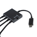 4 in 1 Micro USB Hub Male to Female Three USB 2.0 Host OTG Adapter Cable