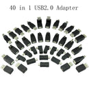 40 in1 Mini USB2.0 Adapters Kit Male to Female Micro/OTG Conectors Splitter