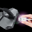 3 Ports USB 3.0 Card Reader Colorful LED Splitter HUB for Gaming Mouse Lines