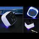 3Port USB 2.0 Hub with M2 TF MS Card Reader Colorful LED Light for Laptop