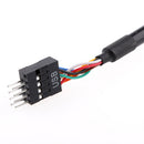 USB3.0 Female 20 Pin to USB2.0 Male 9 Pin Motherboard Header-Adapter Cable