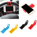 Universal Car Steering Wheel Clip Mount Cradle Holder Stand for Cell Phone Red