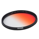 Ultra Slim Graduated Gradual ND Lens Filter for DSLR Camera Orange 55mm