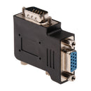 Right Angle 15 Pin VGA SVGA Male to Female Converter Adapter for Projectors