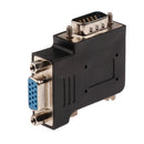 Right Angle 15 Pin VGA SVGA Male to Female Converter Adapter for Projectors