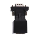 Black Extender VGA Male to RJ45 Network Cable Cord Female Adapter for PC laptop DVR