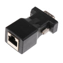 Black Extender VGA Male to RJ45 Network Cable Cord Female Adapter for PC laptop DVR