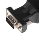Black Extender VGA Male to RJ45 Network Cable Cord Female Adapter for PC laptop DVR