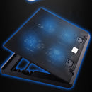 2 USB 4 Fans Cooling Fans Laptop Cooler Cooling Pad Base LED Notebook Cooler Computer USB Fan Stand for 12''-17'' Laptop PC