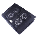 2 USB 4 Fans Cooling Fans Laptop Cooler Cooling Pad Base LED Notebook Cooler Computer USB Fan Stand for 12''-17'' Laptop PC