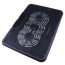 Ergonomic Quiet Laptop Cooling Pad Cooler Stand w/ 2 USB Powered Fans LED Blue Light