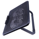 Ergonomic Quiet Laptop Cooling Pad Cooler Stand w/ 2 USB Powered Fans LED Blue Light