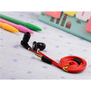 3.5mm In-Ear Stereo Headphone Noodle Earphone Running Sport for Samsung Phone MP3 1meter/3ft Red