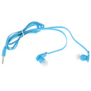 3.5mm Earbuds Isolated-Noise Flat Noodle Cable Stereo Super Bass In-Ear Headphone for Samsung Blue
