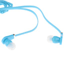 3.5mm Earbuds Isolated-Noise Flat Noodle Cable Stereo Super Bass In-Ear Headphone for Samsung Blue
