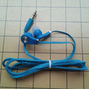 3.5mm Earbuds Isolated-Noise Flat Noodle Cable Stereo Super Bass In-Ear Headphone for Samsung Blue