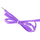 3.5mm Earbuds Isolated-Noise Flat Noodle Cable Stereo Super Bass In-Ear Headphone for Samsung Purple