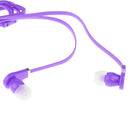 3.5mm Earbuds Isolated-Noise Flat Noodle Cable Stereo Super Bass In-Ear Headphone for Samsung Purple