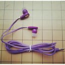 3.5mm Earbuds Isolated-Noise Flat Noodle Cable Stereo Super Bass In-Ear Headphone for Samsung Purple