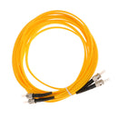 5 Meter Singlemode Dual Core Electric Fiber Optic Drop Wire Cables ST To ST Yellow