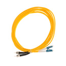 3meter Single mode Duplex Fiber Optic Jumper Electric Cable ST to LC Yellow