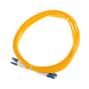 Single Mode Simplex Double Core Fiber Optic Drop Wire Cables LC-LC Yellow 3 meter