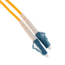 Single Mode Simplex Double Core Fiber Optic Drop Wire Cables LC-LC Yellow 3 meter