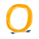 Single Mode Simplex Double Core Fiber Optic Drop Wire Cables LC-LC Yellow 5 meter
