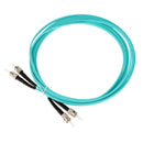 3 Meters Multimode 10Gb Duplex Fiber Optic Drop Cable (50/125) ST to ST Blue
