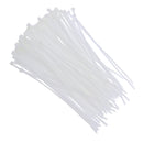 100 Pieces 200mm Network Nylon Plastic Cable Wire Zip Tie Self Locking Strap White