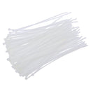 100 Pieces 200mm Network Nylon Plastic Cable Wire Zip Tie Self Locking Strap White