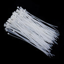 100 Pieces 200mm Network Nylon Plastic Cable Wire Zip Tie Self Locking Strap White