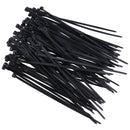 100 pieces Nylon Plastic Cable Tie Network ZIP Locking Cord Strap Wraps Wire Black