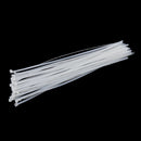 100 Pack 20'' Nylon Cable Zip Ties Heavy Duty Self Locking for Home Garage White