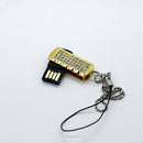 8GB USB 2.0 Swivel Flash Memory Stick Pen Drive Storage Thumb U Disk Gold