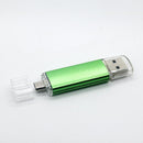 64GB OTG Dual Micro USB Flash Pen Drive Memory Stick U Disk for Smartphone PC Green