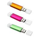 64GB OTG Dual Micro USB Flash Pen Drive Memory Stick U Disk for Smartphone PC Rose Red