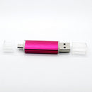 64GB OTG Dual Micro USB Flash Pen Drive Memory Stick U Disk for Smartphone PC Rose Red