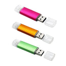 64GB OTG Dual Micro USB Flash Pen Drive Memory Stick U Disk for Smartphone PC Rose Red