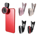 Universal Optical Glass No Distortion 0.6X Wide-angle Lens Clip-on Phone Silver+Black
