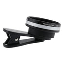 Universal Optical Glass No Distortion 0.6X Wide-angle Lens Clip-on Phone Silver+Black