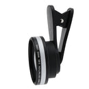 Universal Optical Glass No Distortion 0.6X Wide-angle Lens Clip-on Phone Silver+Black