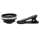 Universal Optical Glass No Distortion 0.6X Wide-angle Lens Clip-on Phone Silver+Black