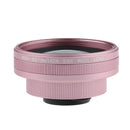 HD 0.6X Wide-angle Lens Without Distortion Clip-on w/ Protective Bag for for Samsung Huawei Smart Phone Rose Gold