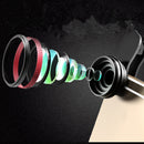 Universal 2 in1 Clip-on Optical Glass No Distortion HD 2X Wide-angle Lens for Mobile Phone Red+Black