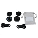 2 in 1 0.6X Wide Angle + 15X Macro Lens for iPhone 5S 6S 7 Samsung Galaxy S6 S5 Black+Silver