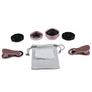 2 in 1 No Distortion 0.6X HD Wide Angle + 15x Macro Multi-Layer Coating Lens for Mobile Phone Rose Gold