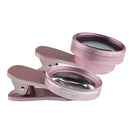 2 in 1 No Distortion 0.6X HD Wide Angle + 15x Macro Multi-Layer Coating Lens for Mobile Phone Rose Gold