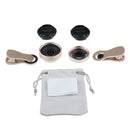 2 in 1 No Distortion 0.6X HD Wide Angle + 15x Macro Multi-Layer Coating Lens for Mobile Phone Gold
